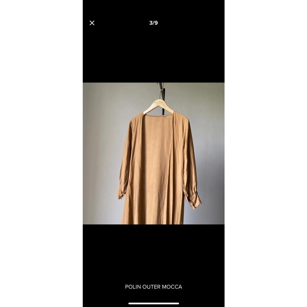 DS - CLARA POLIN OUTER LINEN CARDIGAN OUTER BAHAN POLO LINEN / BELLE LONG OUTER