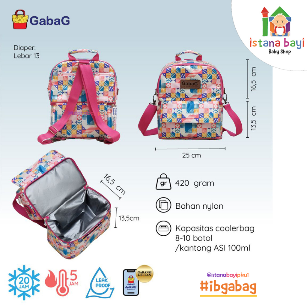 Gabag Praya / Onyx / Tora / Ryu Backpack Series - Cooler bag - Tas asi