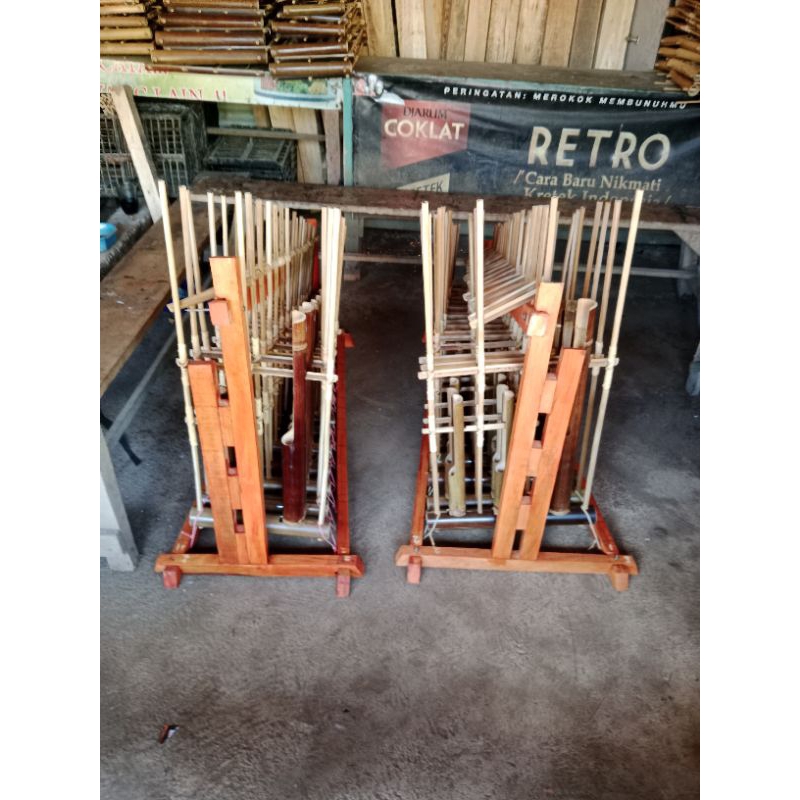 Angklung 18 Nada 2 Tabung dan Angklung 18 Nada 3 Tabung Nada awalan(G-C).