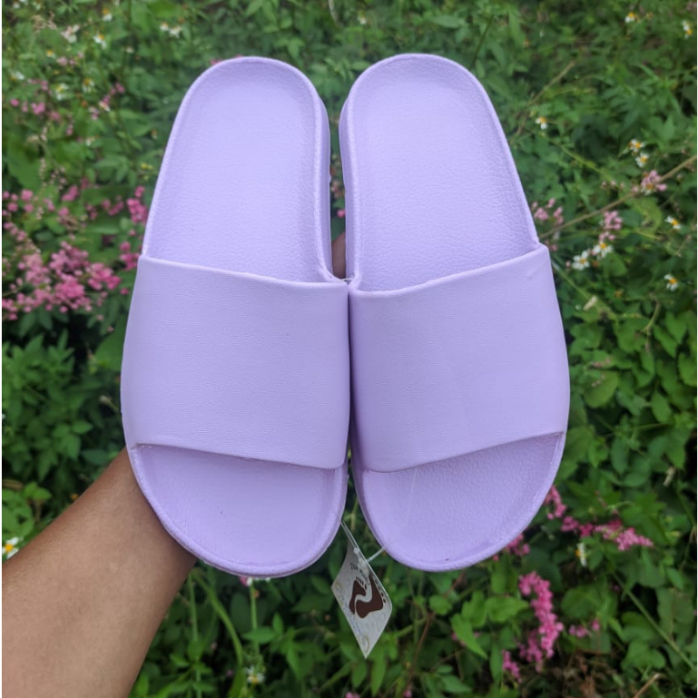 Sandal Pylon Wanita EVA Karet Polos Sandal Slip On Korean Style Murah Empuk Anti Selip Sendal Cewek Jelly