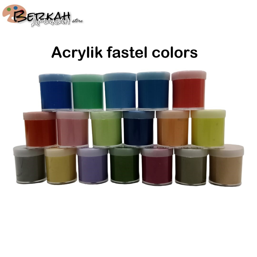 

cat acrilik warna fastel ceria