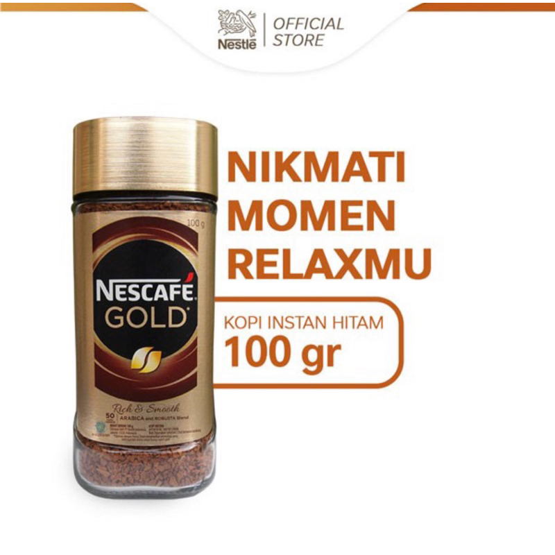 Nescafe Gold Kopi Instan Kopi Hitam 100g Jar