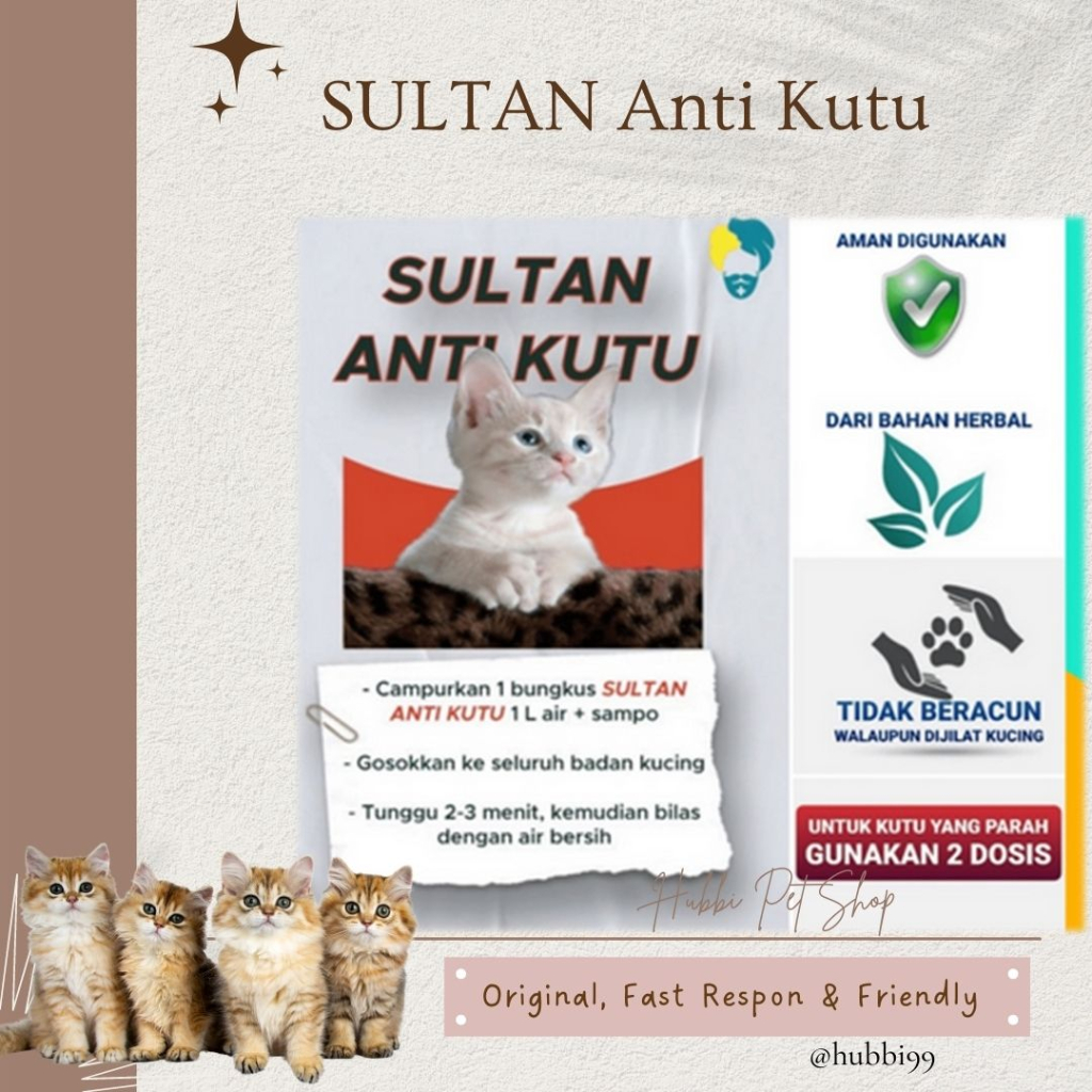 SULTAN ANTI KUTU | Obat Basmi Kutu Kucing  | Obat Anti Kutu Kucing