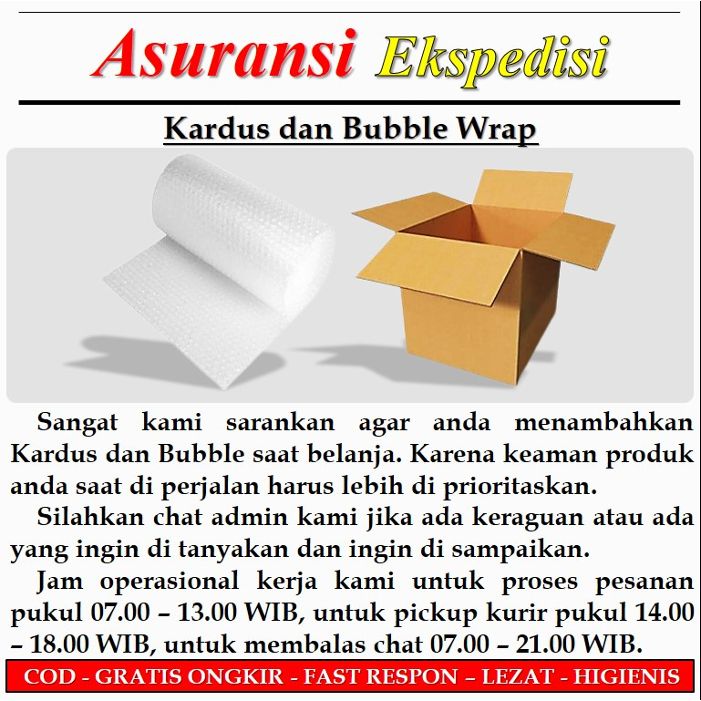 

Kardus dan Bubble Wrap Tambahan Packeging Toko Khasanah Open Strore