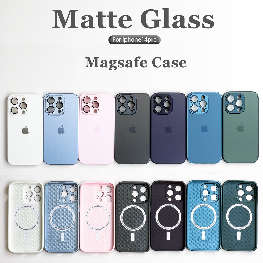 Case Glass AG Matte Magsafe iPhone 13/ 13 Pro/ 13 Pro Max | 11/ 11 Pro/ 11 Pro Max | 12/ 12 Pro/ 12 Pro Max | 14 Pro/ 14 Pro Max