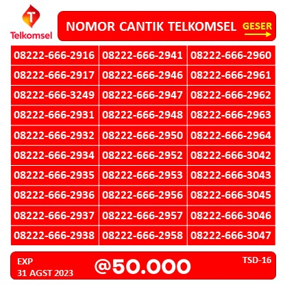 NOMOR CANTIK TELKOMSEL BAGUS