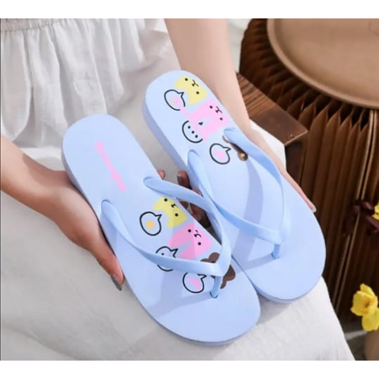 Sandal Jepit Wanita | Flip Flop The Cat09 Lucu