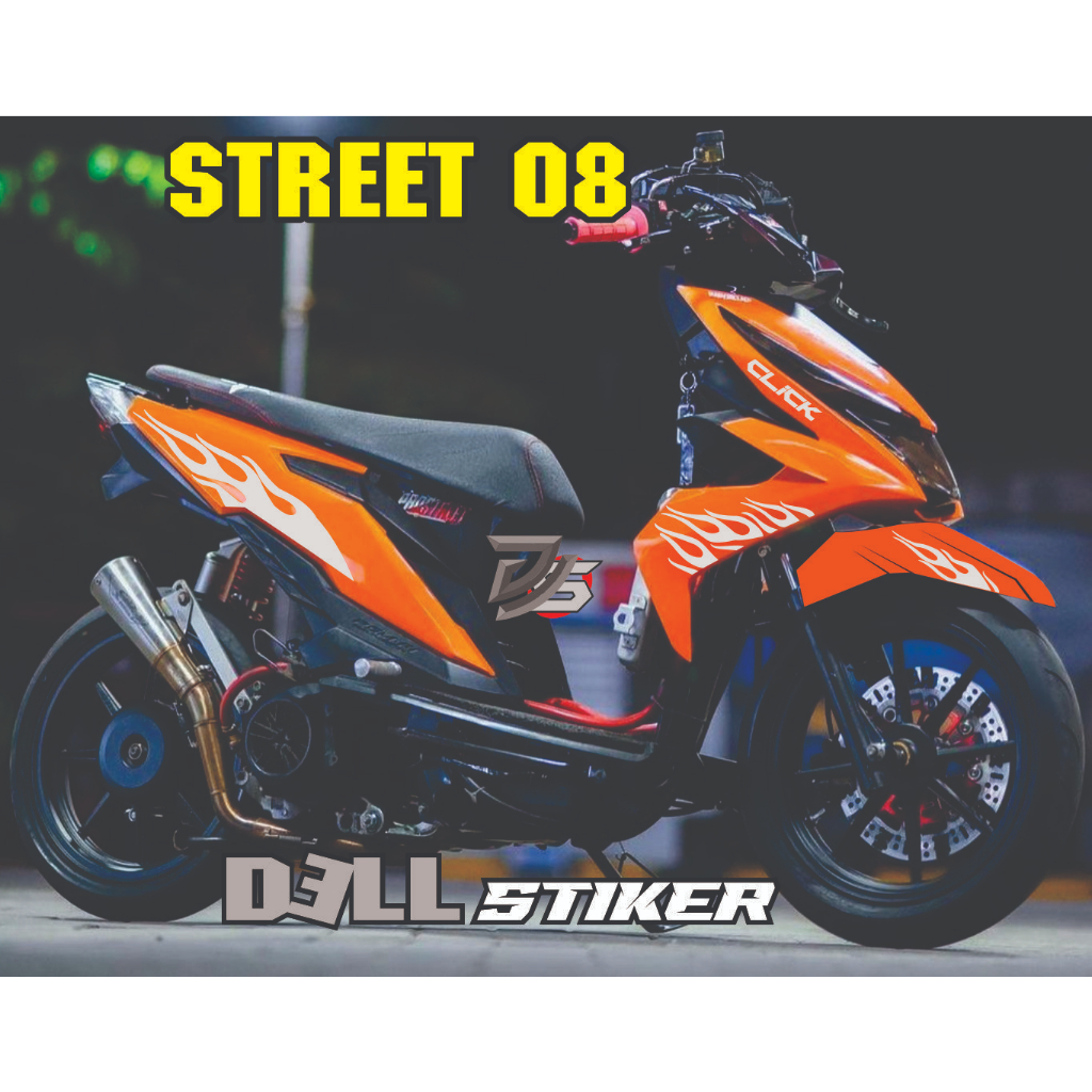 STIKER STRIPING BEAT STREET MODEL API STIKER MOTOR HONDA BEAT TERBARU