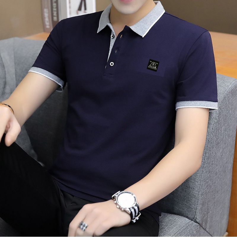 Polo Shirt Pria Wangki pendek Casual Formal Cotton