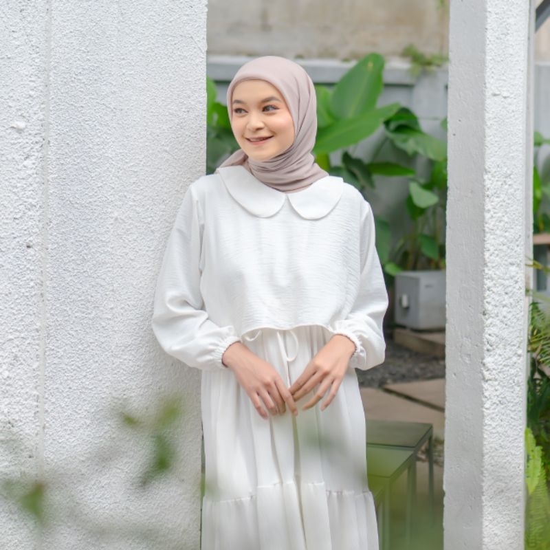 gamis terbaru 2023 lebaran wanita niami drees ukuran L XL XXL 3XL 4XL bahan crincle airflow premium adem