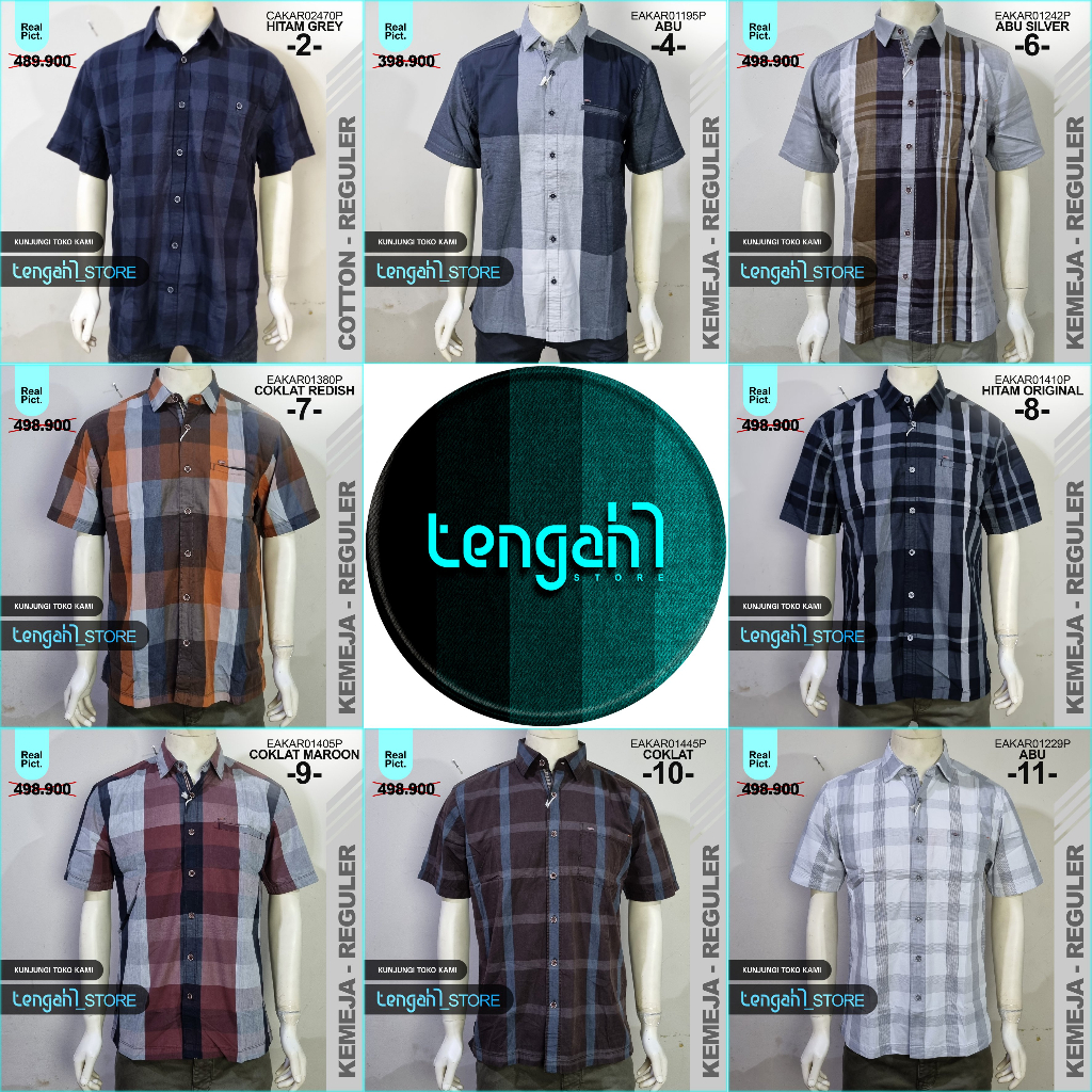 Kemeja CARDINAL Original Pola Reguler | Kemeja Pria Lengan Pendek | Kemeja Lengan Pendek