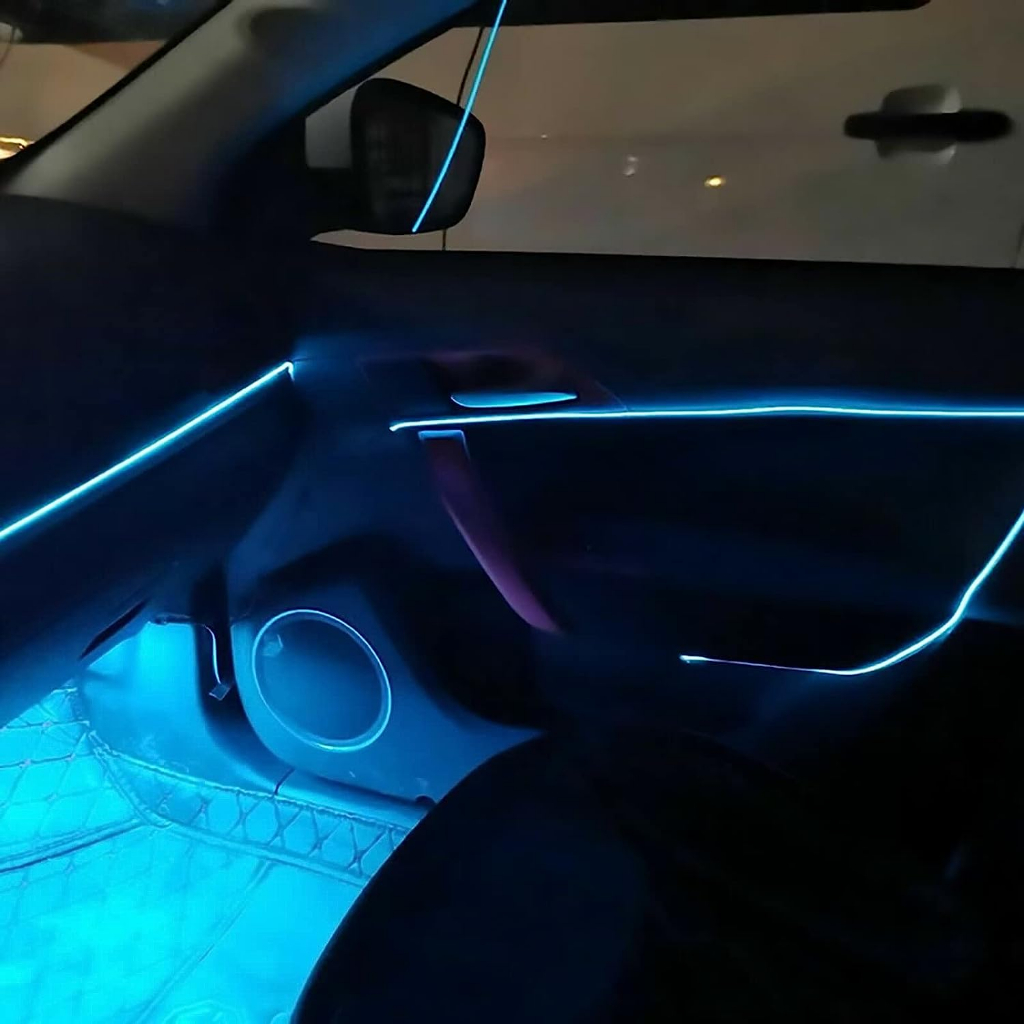 Lampu Hias Neon Car Interior Ambient EL Light USB 5V 3M - STU-33 - Blue