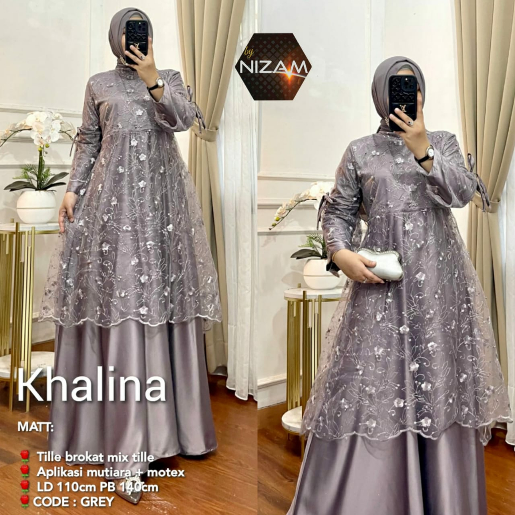 Gamis Brokat Tile Pesta Kondangan Dress Bridesmaid Seragam RADHIYA STORE