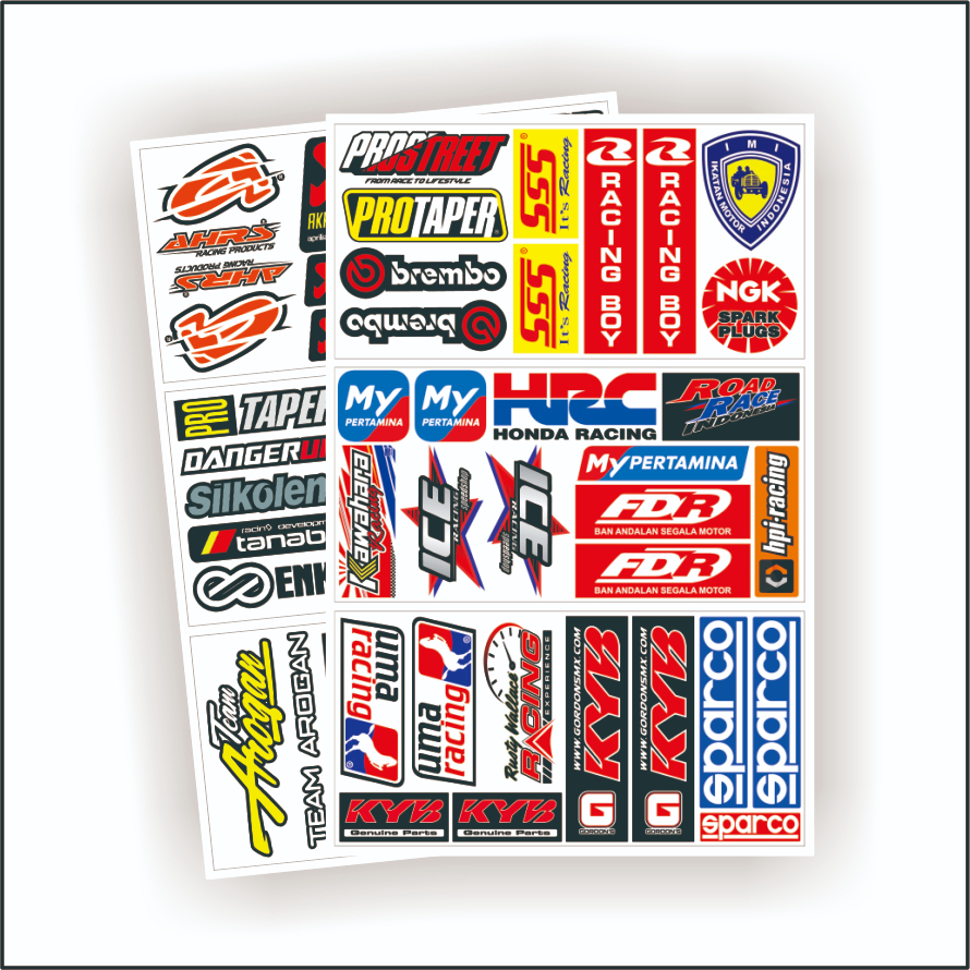 stiker racing / paket stiker sponsor racing / stiker sponsor roadrace / sticker brand racing