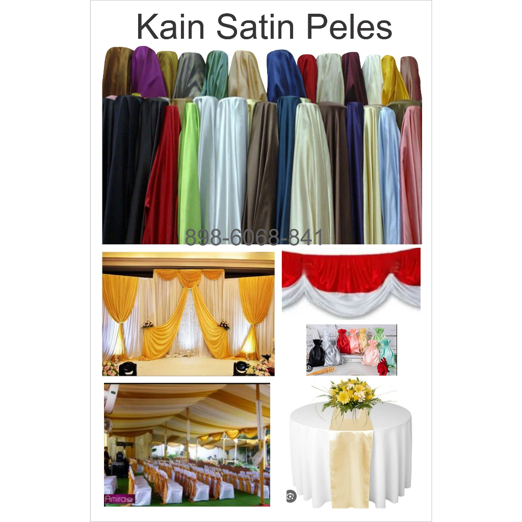 Kain Satin Saten Furing Peles Kahatex 25cm x 35cm