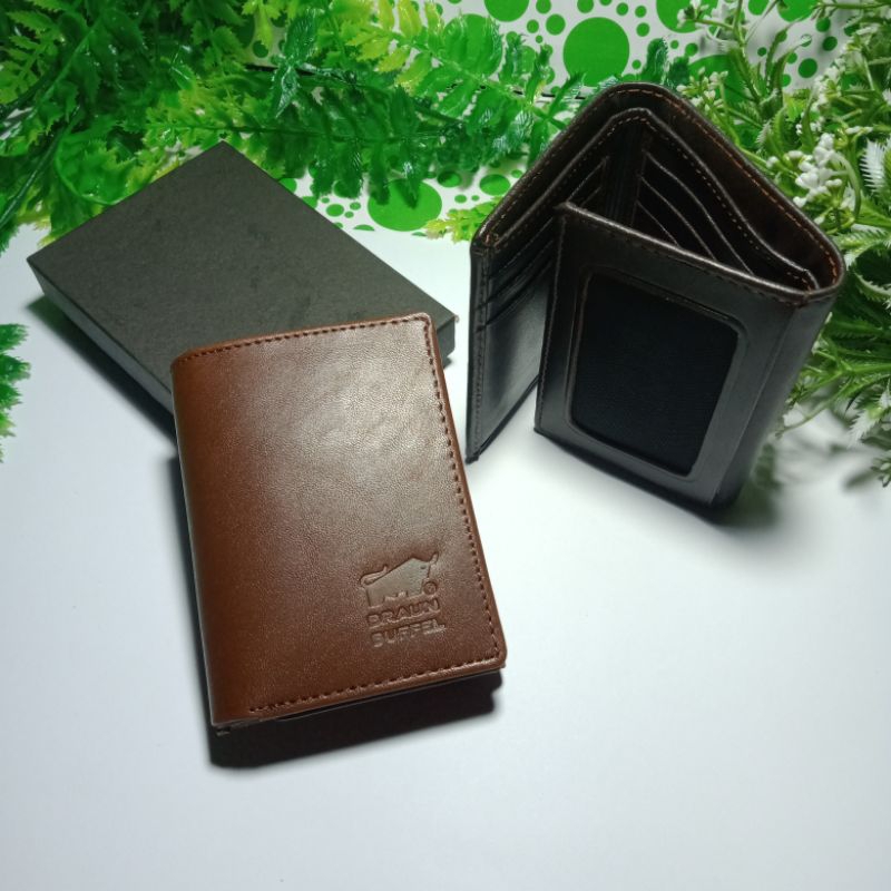 DOMPET KARTU LIPAT 3 KULIT, DOMPET Mini Cewek Cowok lipat 3
