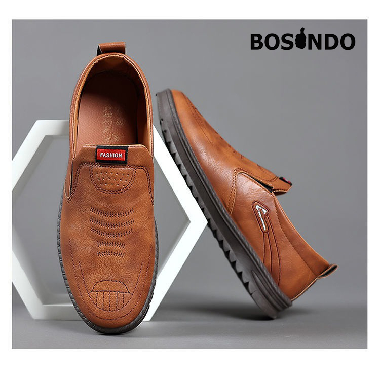 Sepatu slip on pria TERBARU K-20 Sepatu casual pria slip-on sepatu kulit import sepatu pria kulit PU