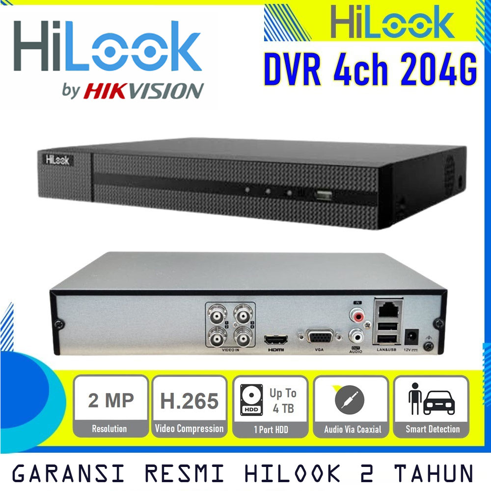 Paket Pemasangan  CCTV HiLook by Hikvision 2MP 4 Kamera