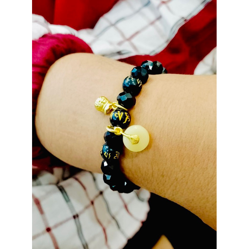 Gelang tangan wanita / gelang kristal / gelang lapis emas