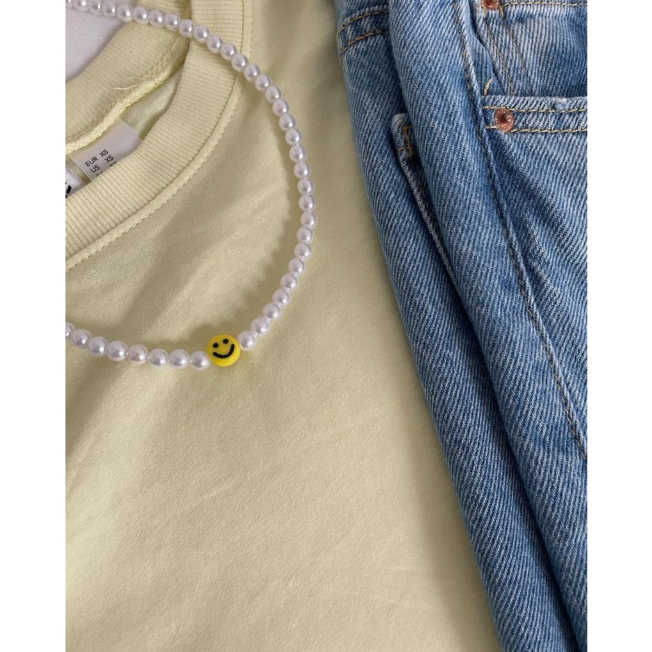 

ID SET CINCIN KALUNG GELANG WANITA VARIASI SMILE KUNING CERIA FANCY LUCU IMPORT