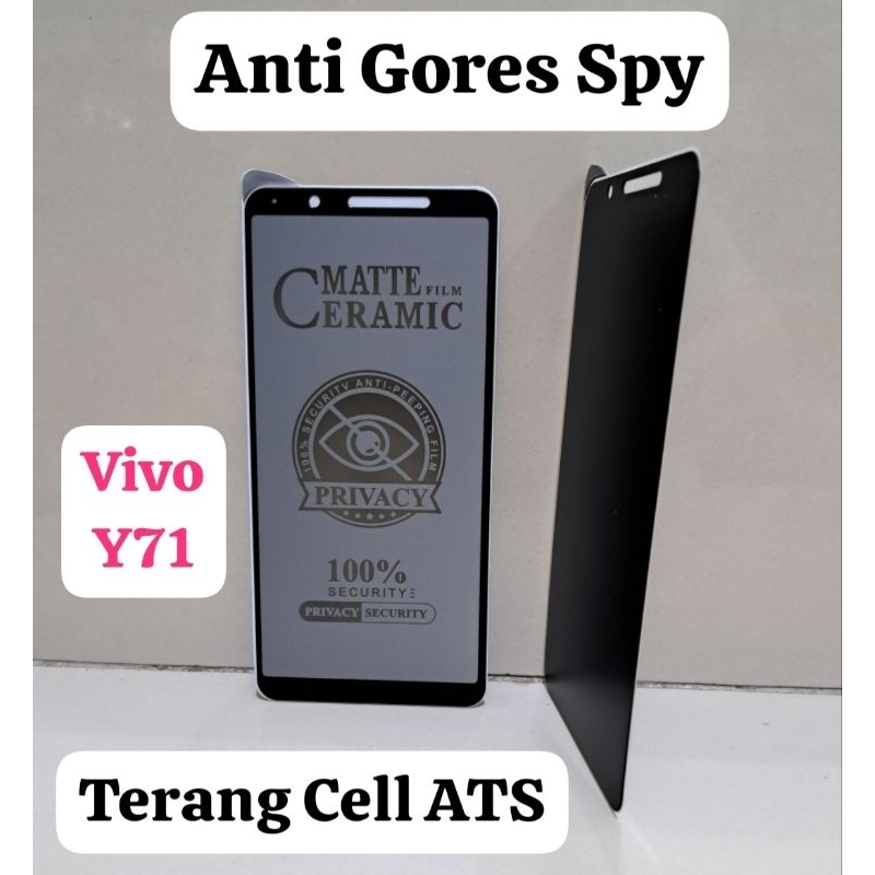 Anti Gores Spy Matte Film Ceramic 100% Security Anti-Peeping Film Privacy 100% Security Privacy Security Vivo Y71