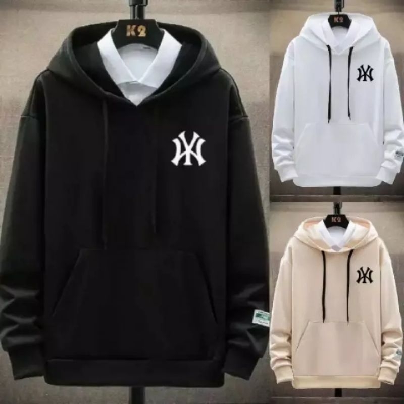 NY SWEATER HOODIE // SWEATER HOODIE NY LOGO BORDIR