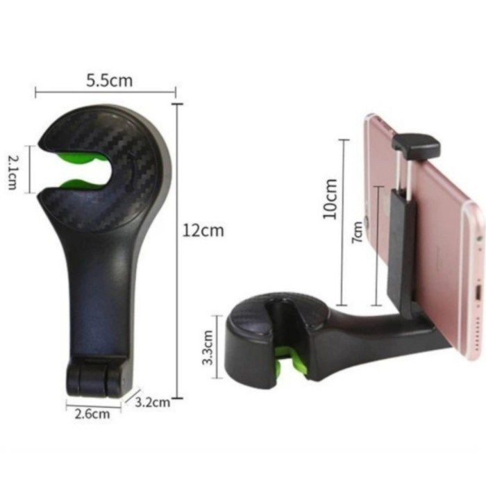 ORIGINAL PHONE HOLDER HD11 + CAR HEADREST HOOK HANGER