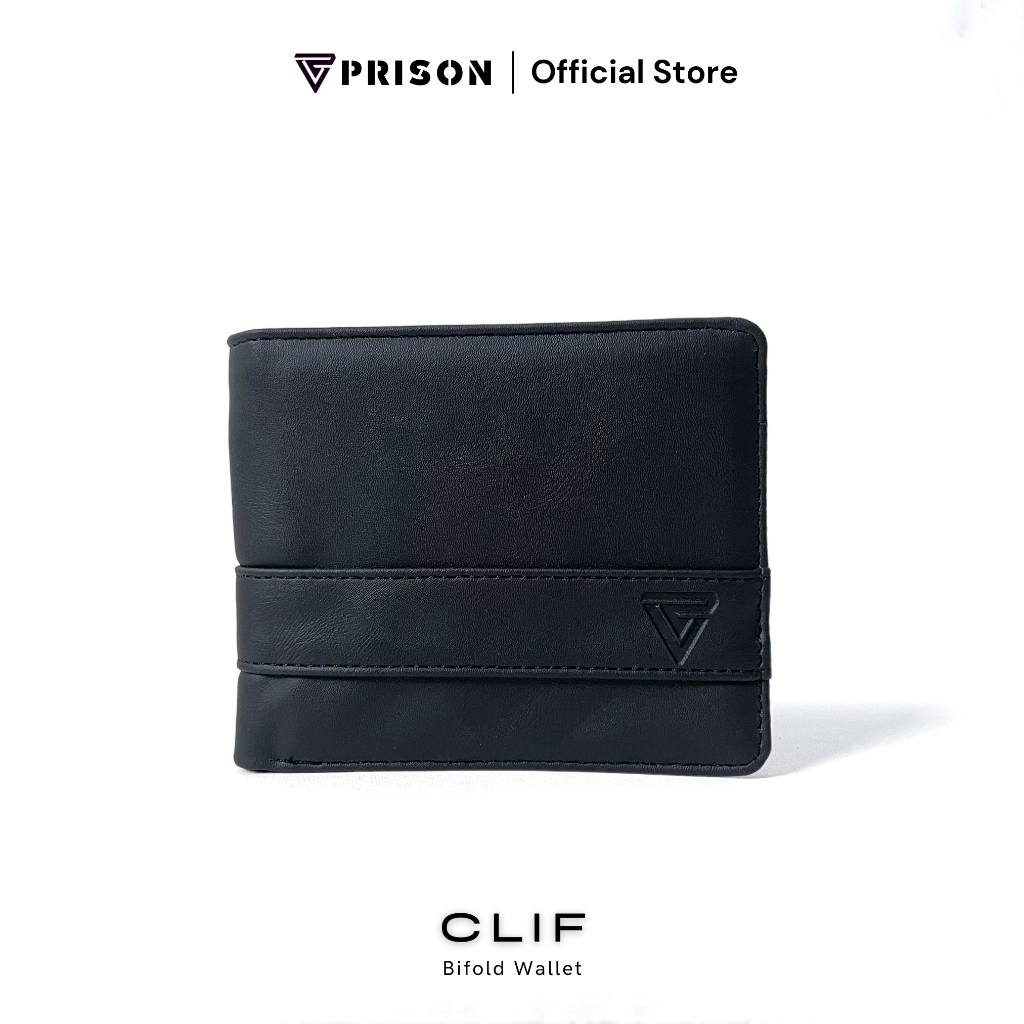 Prison Dompet Pria Original Dompet Lipat Pendek Kulit Sintetis | CLIF Bifold Wallet