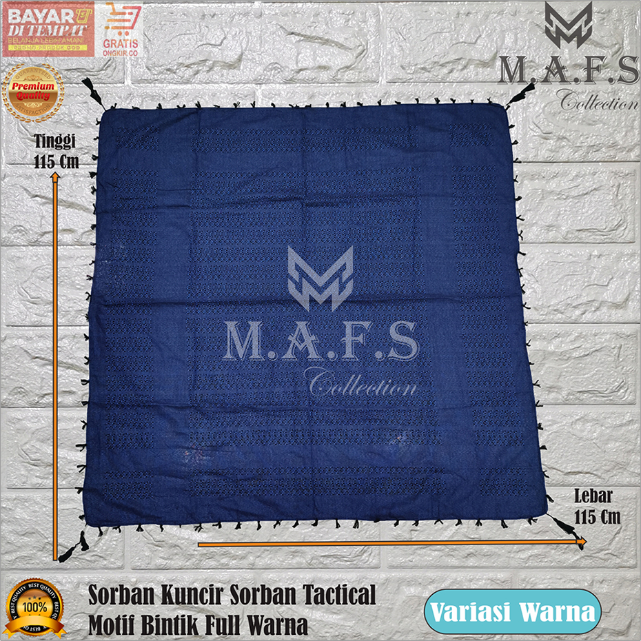 SORBAN MURAH SORBAN KUNCIR MOTIF BINTIK FULL WARNA