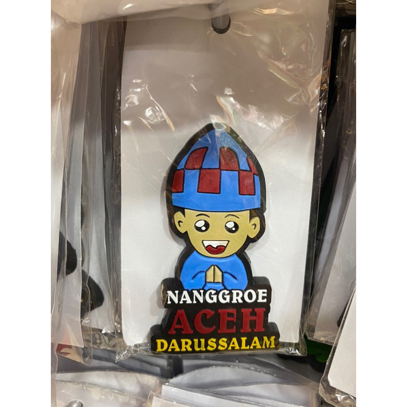 Magnet Kulkas Karet Pin Magnet Tempelan kulkas Aceh Souvenir Aceh