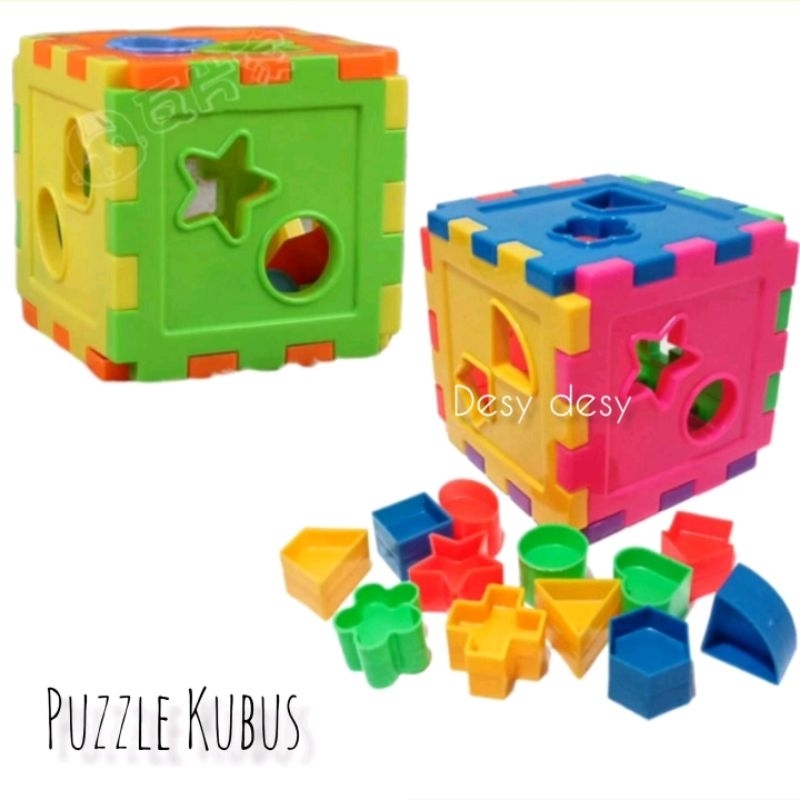 MAINAN PUZZLE KUBUS / MAINAN EDUKASI SORTING GEOMETRI PUZZLE