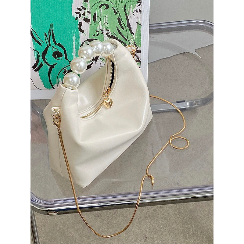 Tas Selempang Kulit Wanita Tas Cewek Handbag Mutiara Rantai Mini Slingbag SSL 046
