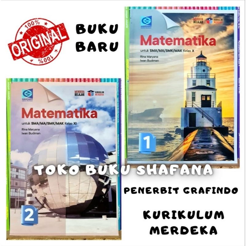 Buku Matematika Kelas 10 11 / 1 2 SMA Penerbit Grafindo Kurikulum Merdeka