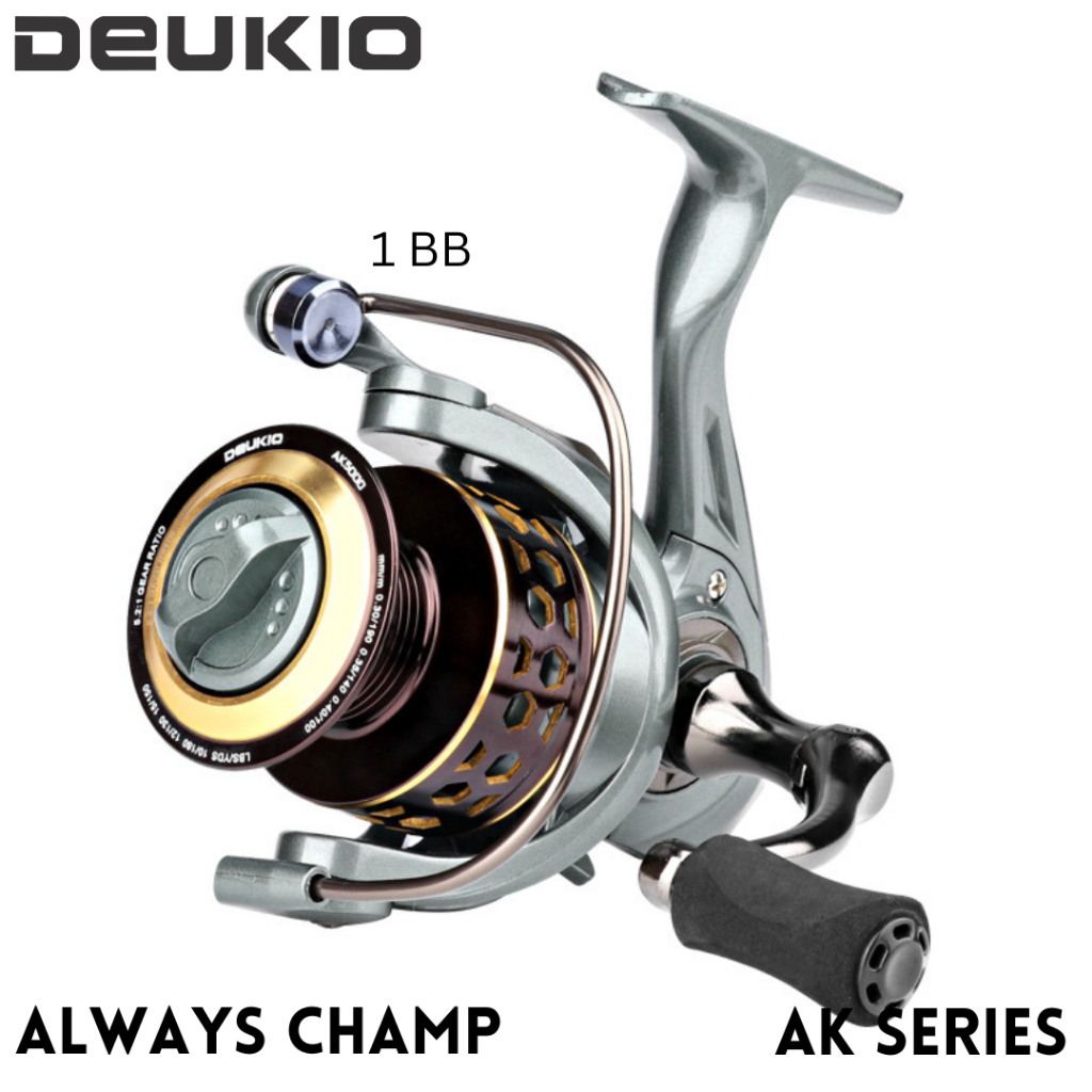 Reel Spinning Metal Premium Tangguh DEUKIO AK Seri 2000 - 3000