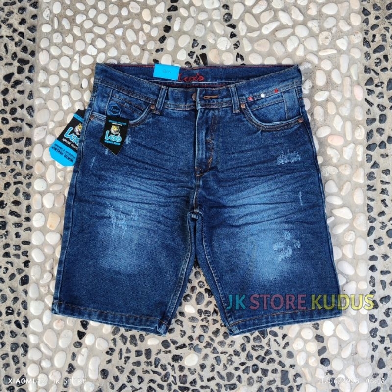 LUXS CELANA PENDEK PRIA JEANS SOBEK PREMIUM CASUAL DISTRO