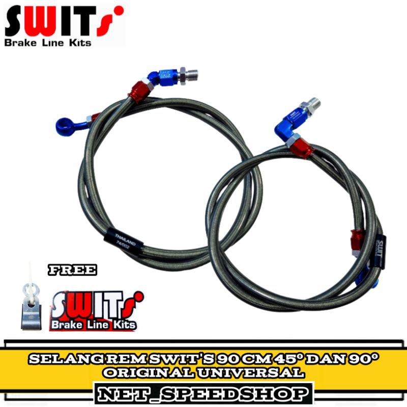 Selang Rem Depan Swits 90cm 35 Inc 90 Derajat Original Thailand | Selang Rem Depan Swits 90cm 35 Inc