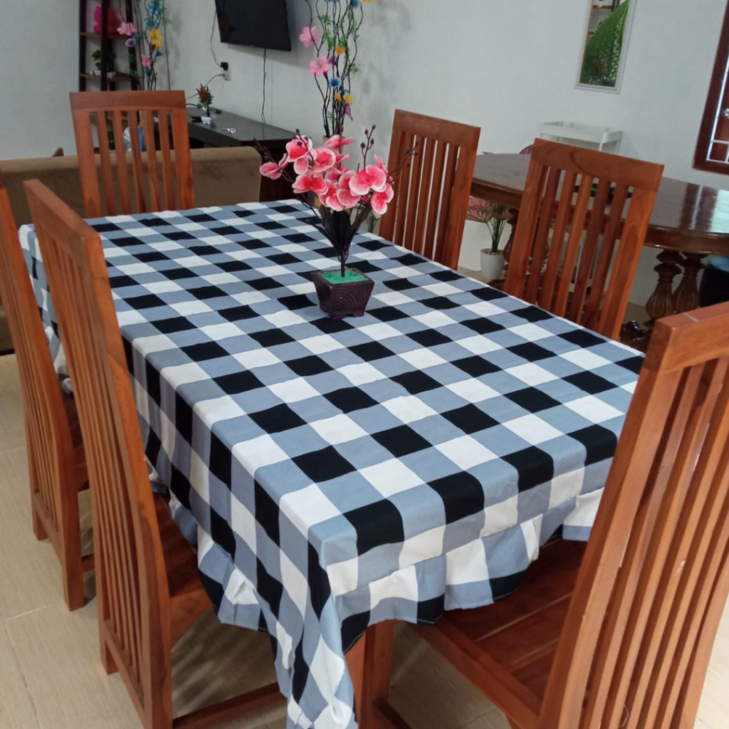 [✅COD] Taplak Meja Aesthetic Panjang 140x220 Kain Katun Model Rumbai Perlengkapan Dekorasi Ruang Makan Dapur Ruangan Tamu Rumah