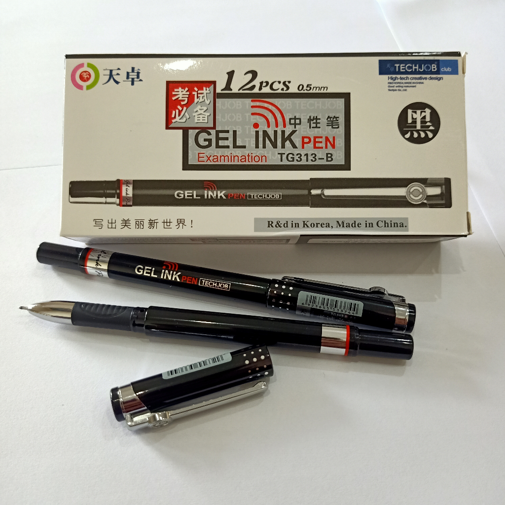 

Pulpen Gel Ink Techjob TG313-B HItam