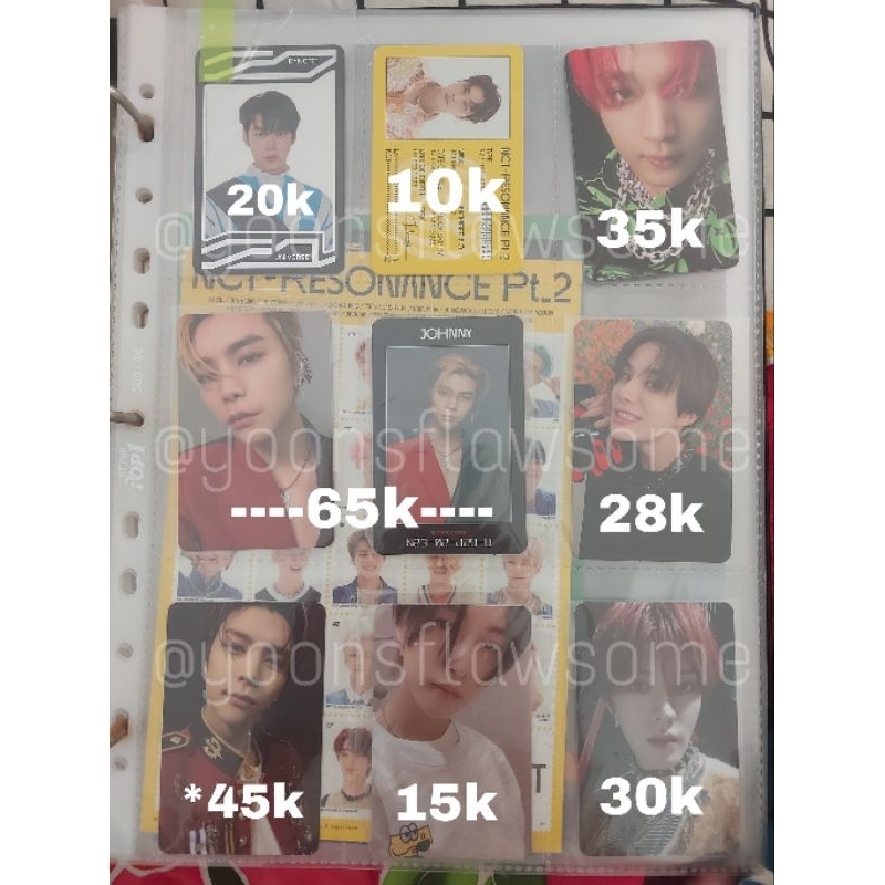 PC NCT doyoung uc johnny id card johnny neo zone johnny arrival resonance jungwoo two baddies 2 badd