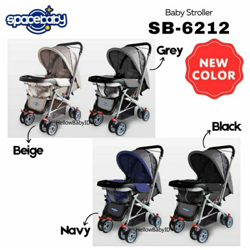 Kereta Dorong Bayi Spacebaby SB-6212 Baby Stroller SB6212 SB 6212