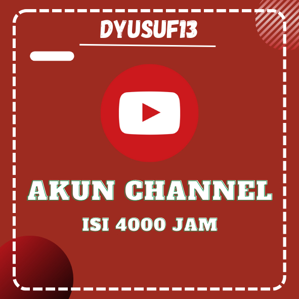 Akun Channel Youtube Isi 4000 Jam