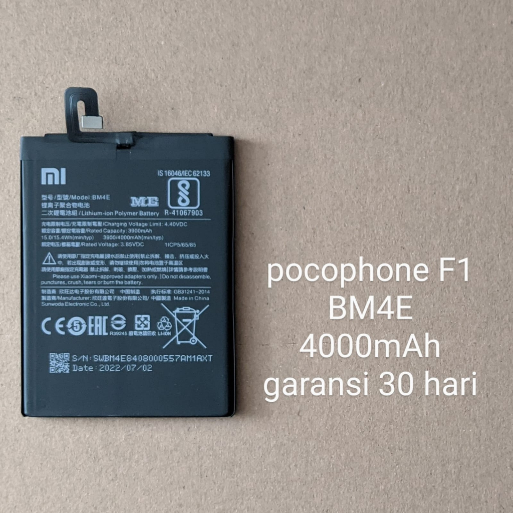 Baterai Pocophone F1 BM4E