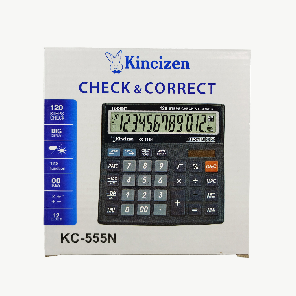 Kalkulator 12 digit Check and Correct Kincizen KC-555N