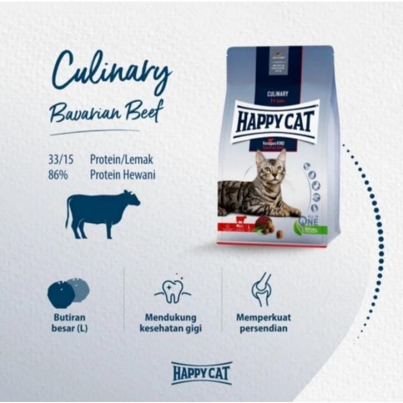 Grab/Gojek Happy Cat Adult Beef 10kg~makanan Kucing Dewasa Happy Cat