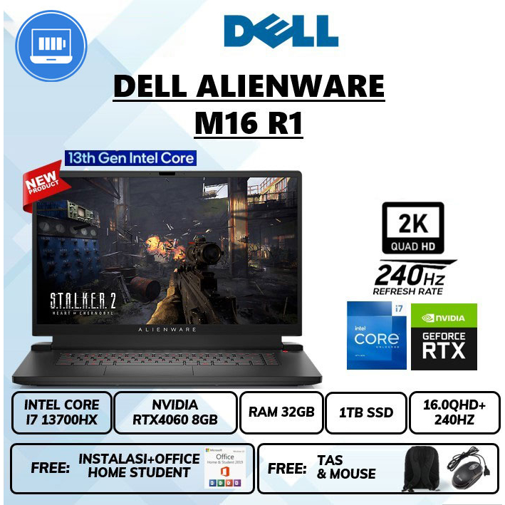 Laptop Dell Alienware m16 r1 Core i7 13700hx 16&quot;QHD