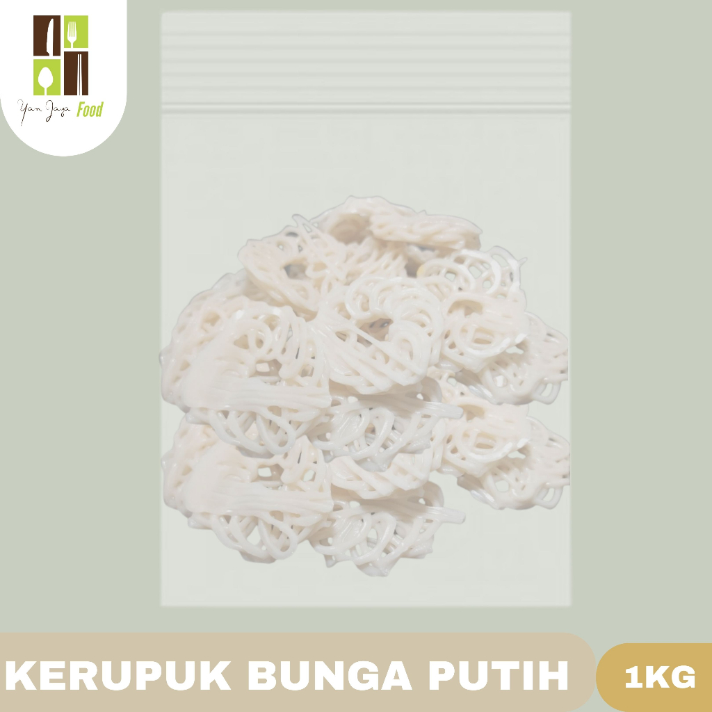 Kerupuk Bunga Putih / Kerupuk Seblak /Kerupuk Mawar Putih / Kerupuk Viral 1KG