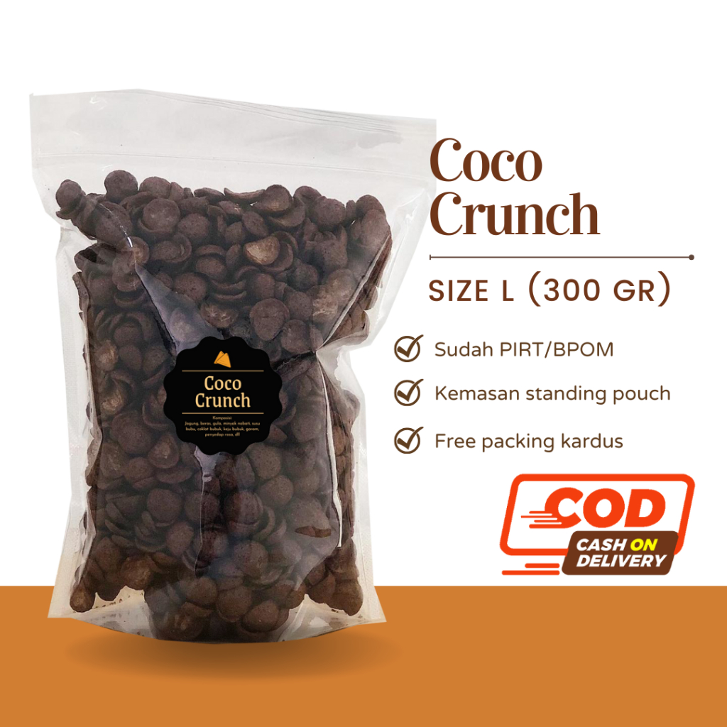 [DELISH SNACKS] Coco Crunch (L) 300gr / Snack Cemilan / Sereal Cokelat / Coklat Cococrans Koko Krunch