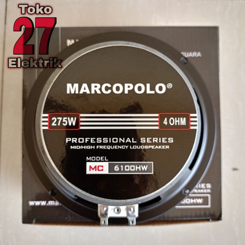 Speaker Full Range Marcopolo 6 inch MC 6100 HW