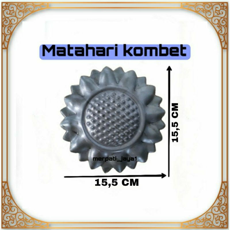 Bunga matahari kombet plat besi ornamen pagar hias
