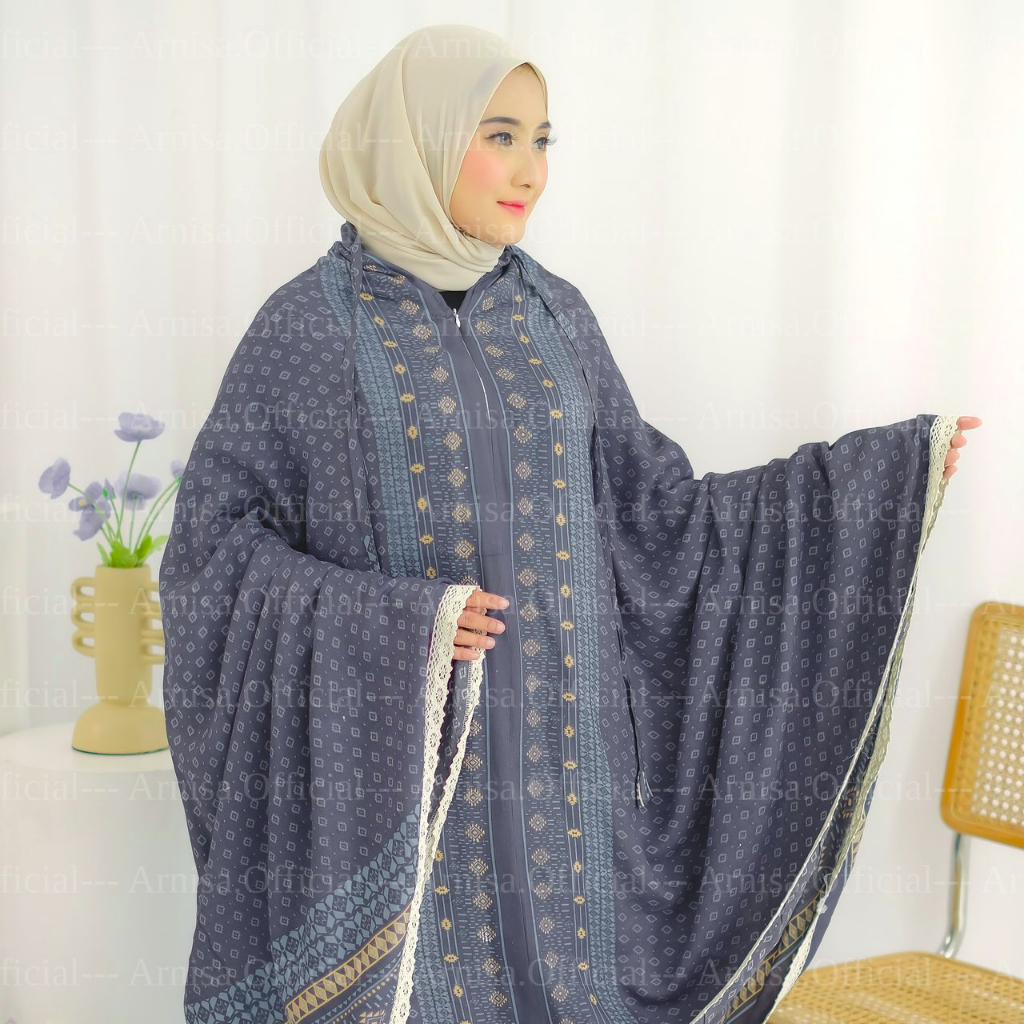 Mukena Dewasa Premium 2 in 1 Zipper TURKISH SERIES Arnisa